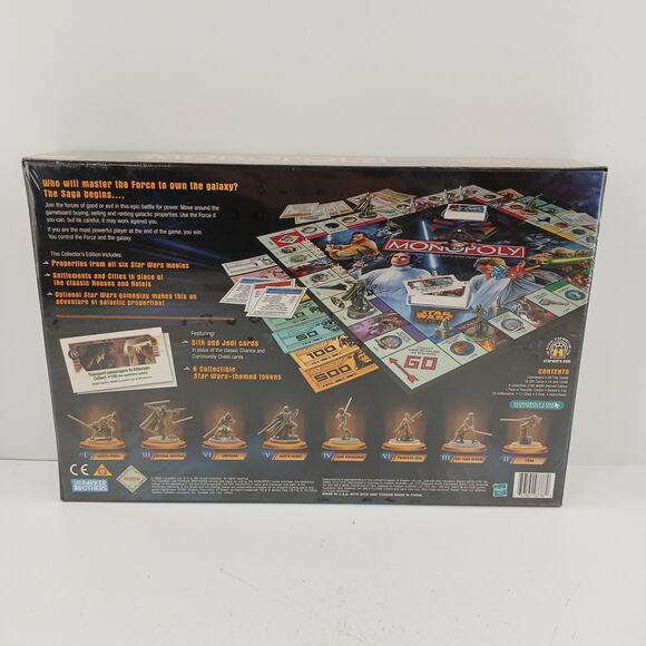 Monopoly Star Wars Saga Edition Board Game Sealed 2005 Parker Brothers NEW - Picture 9 of 14